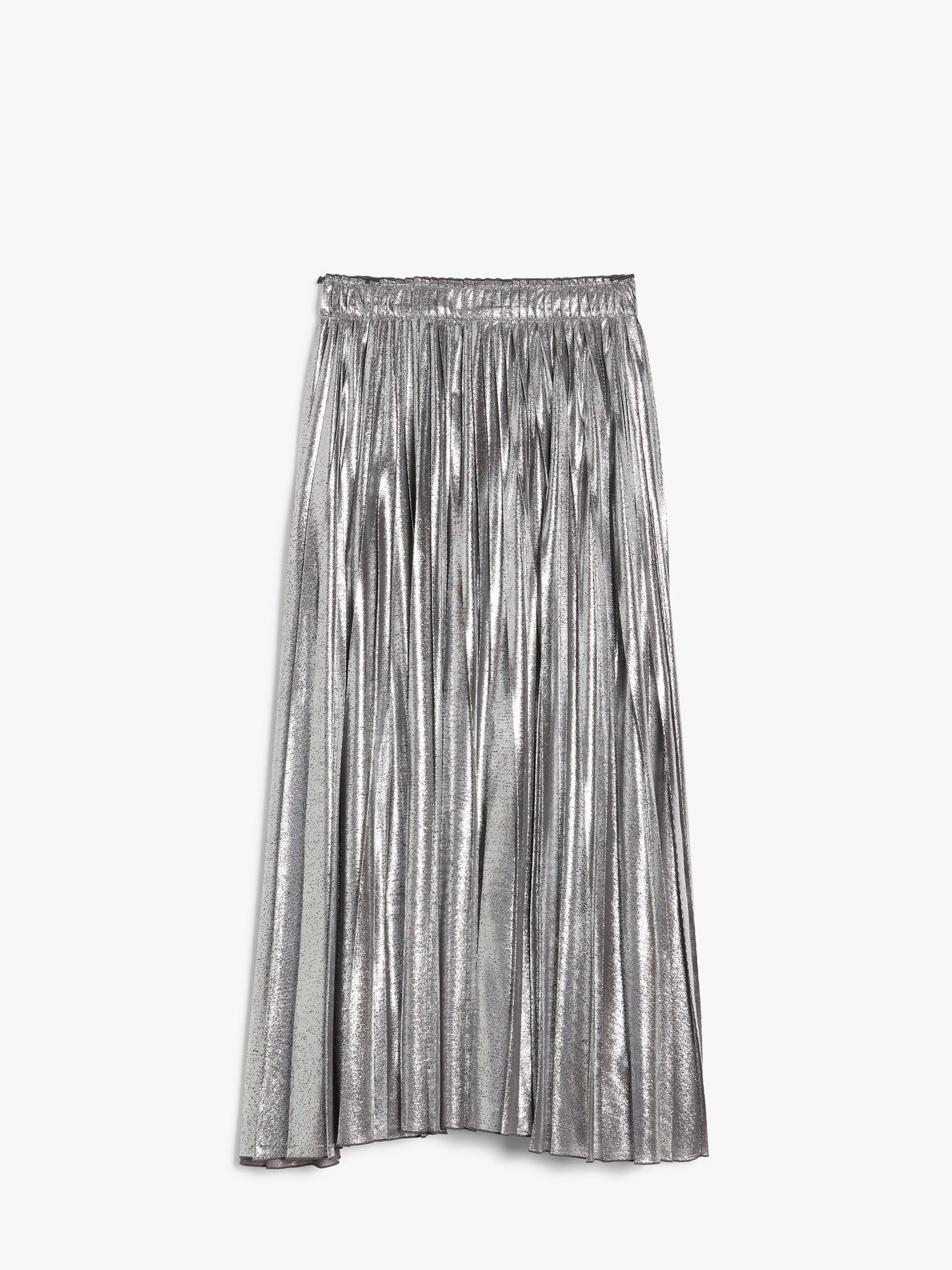 Long skirt in metallic georgette