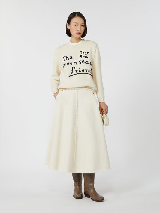 Flared cotton skirt