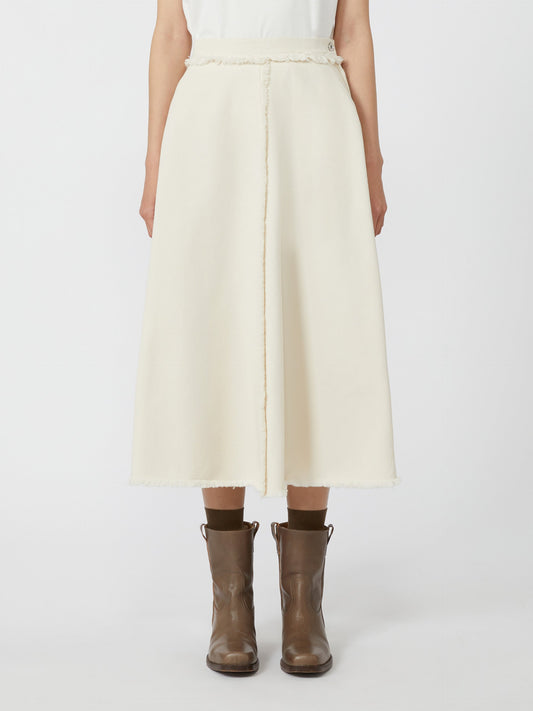 Flared cotton skirt