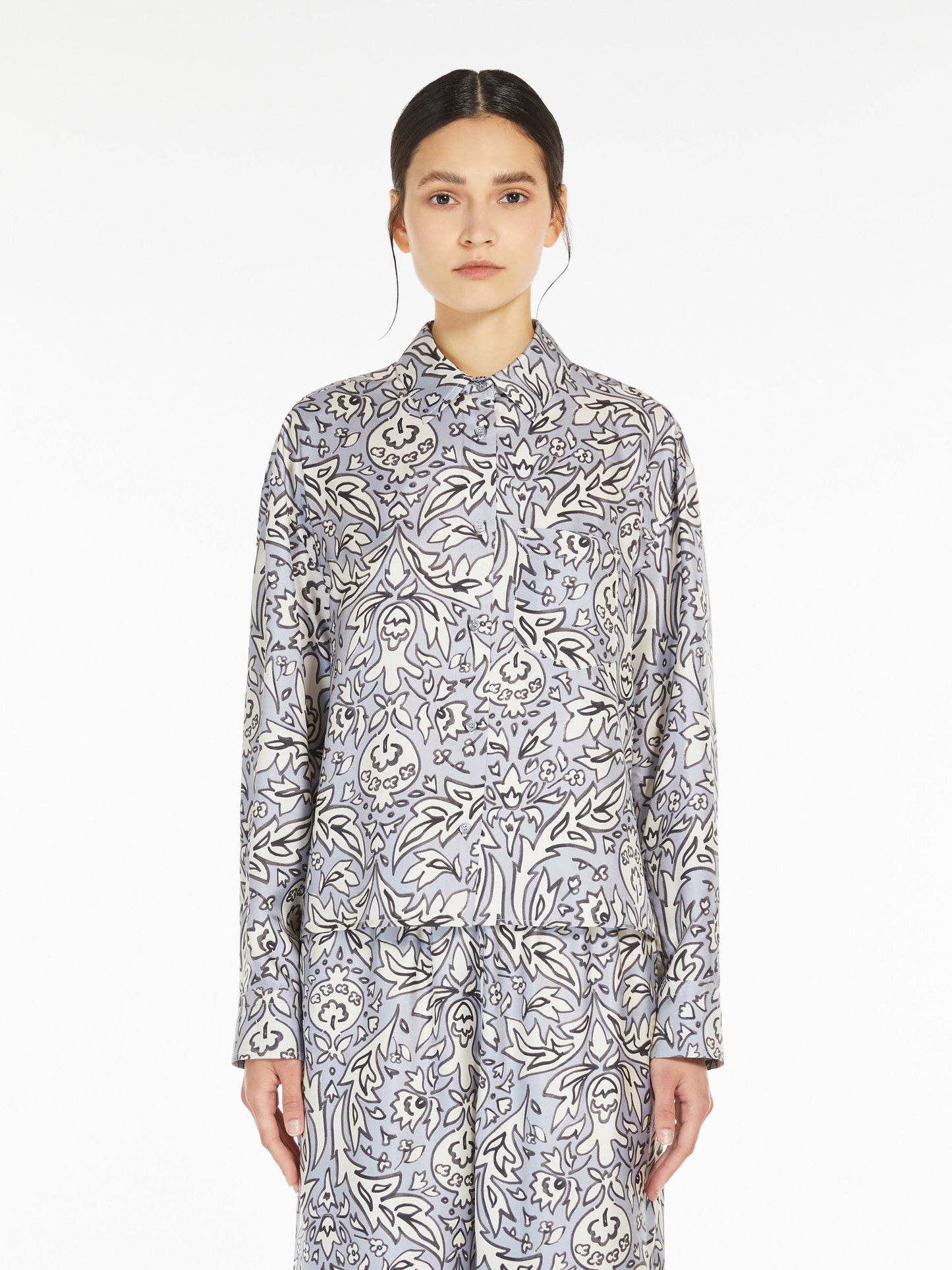 Silk twill shirt