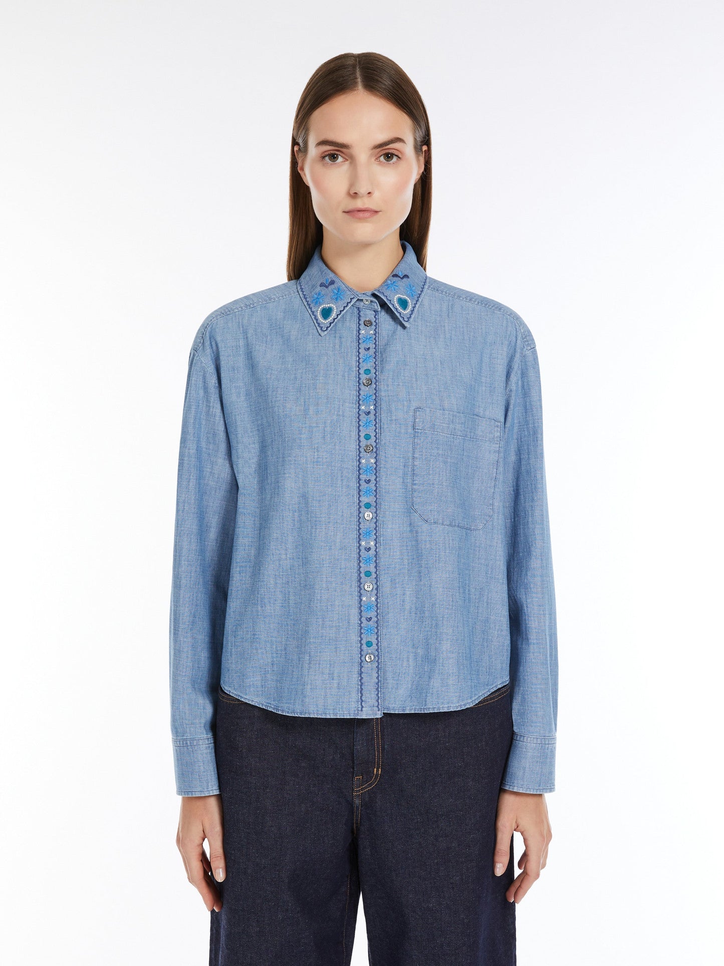 Cotton chambray shirt