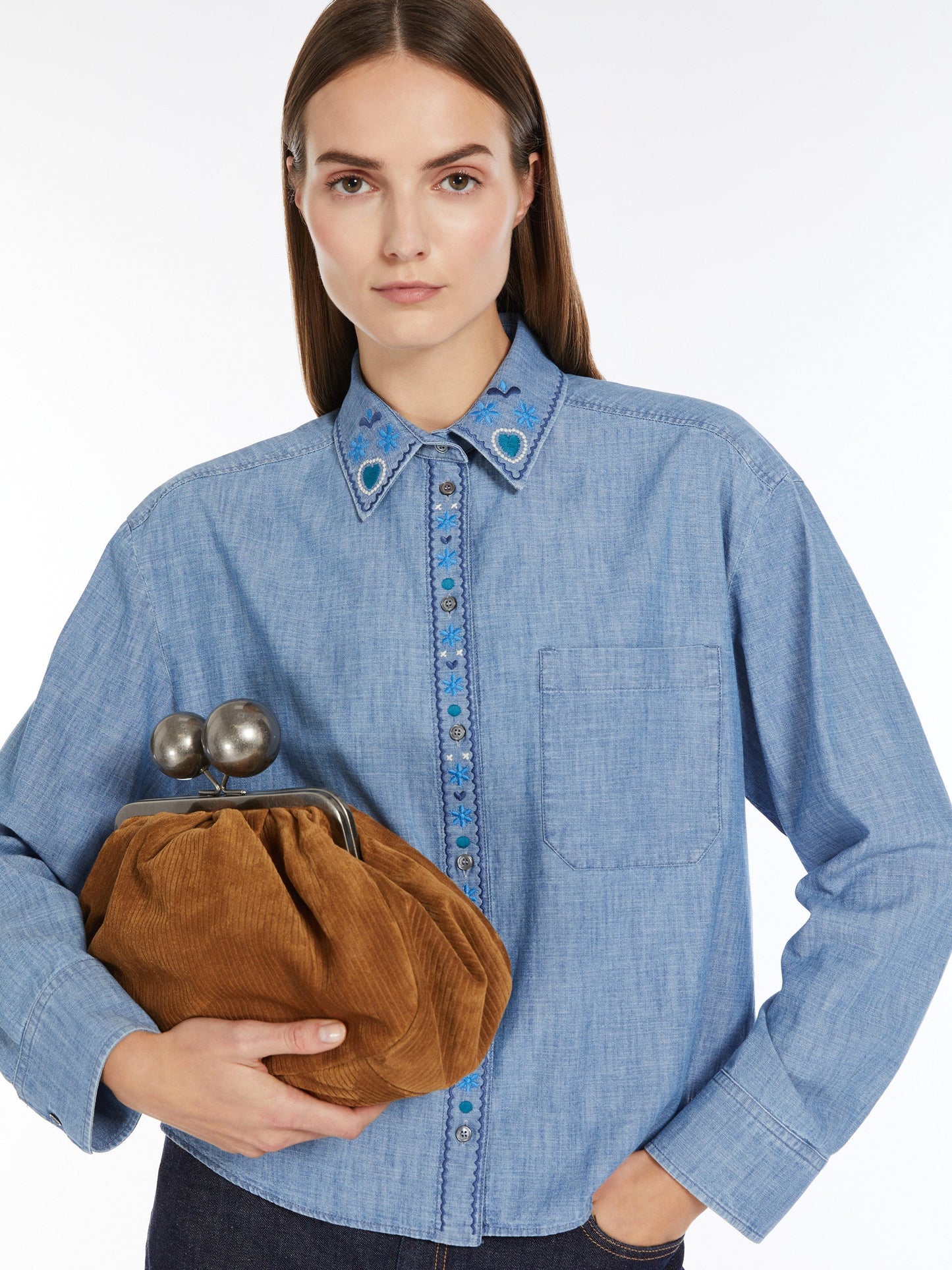 Cotton chambray shirt
