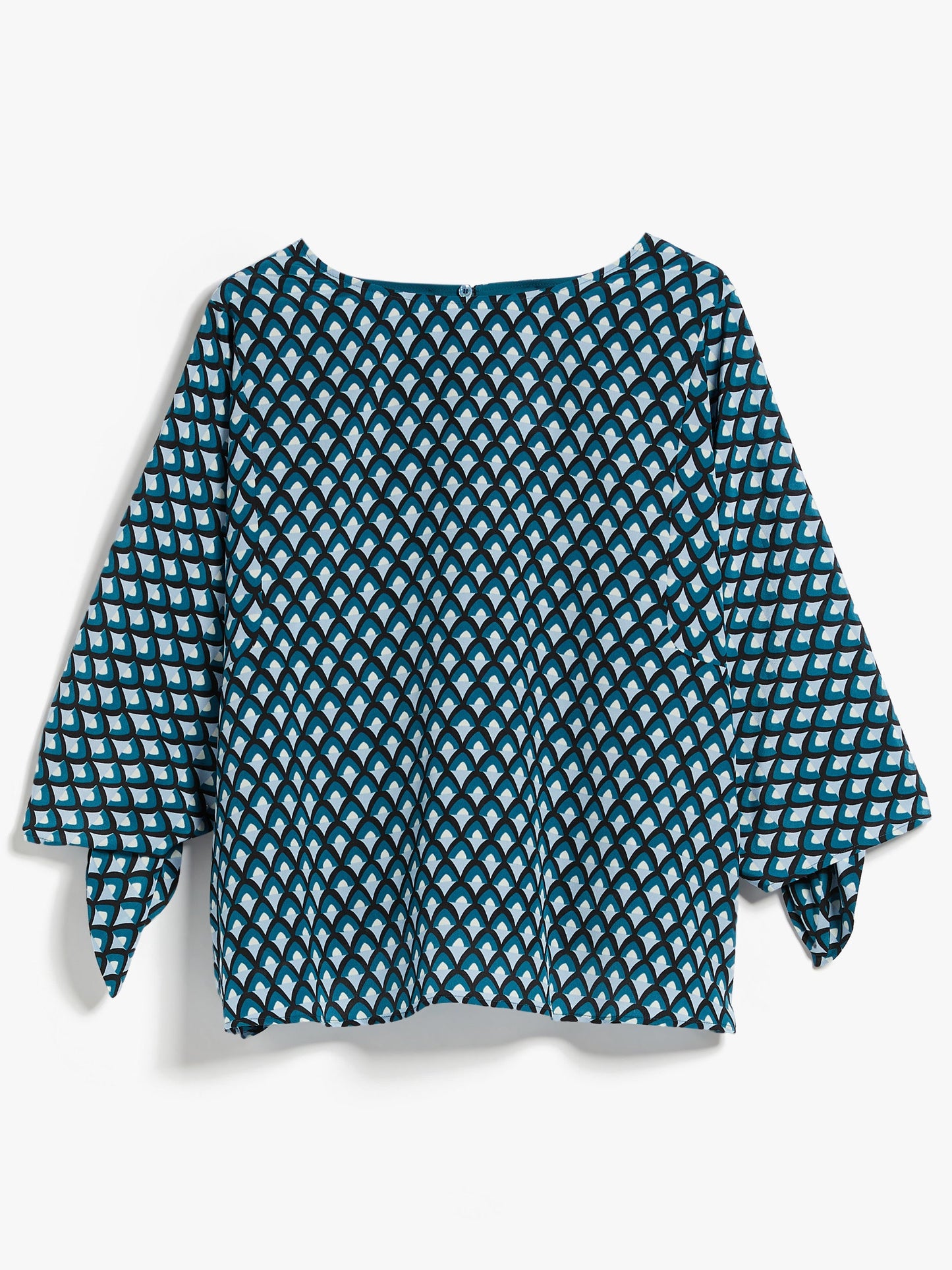 Printed silk blouse