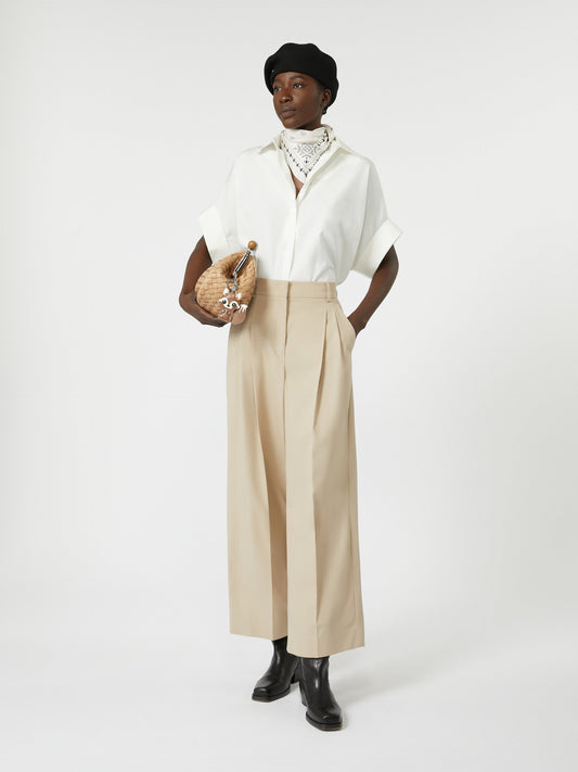 Straight-fit cotton poplin shirt