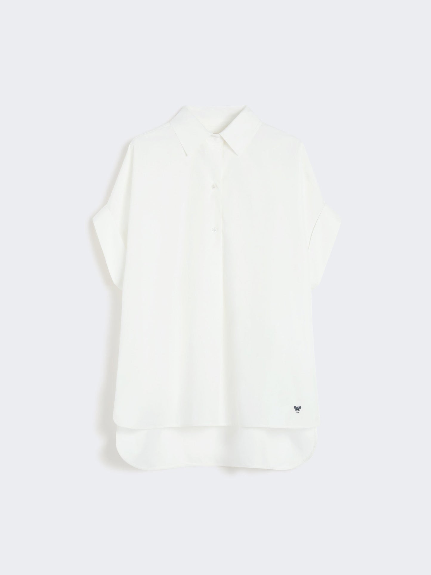 Straight-fit cotton poplin shirt