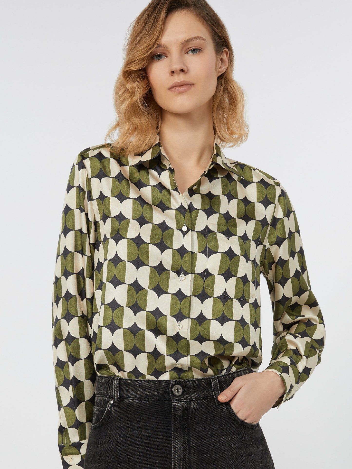 Printed twill shirt