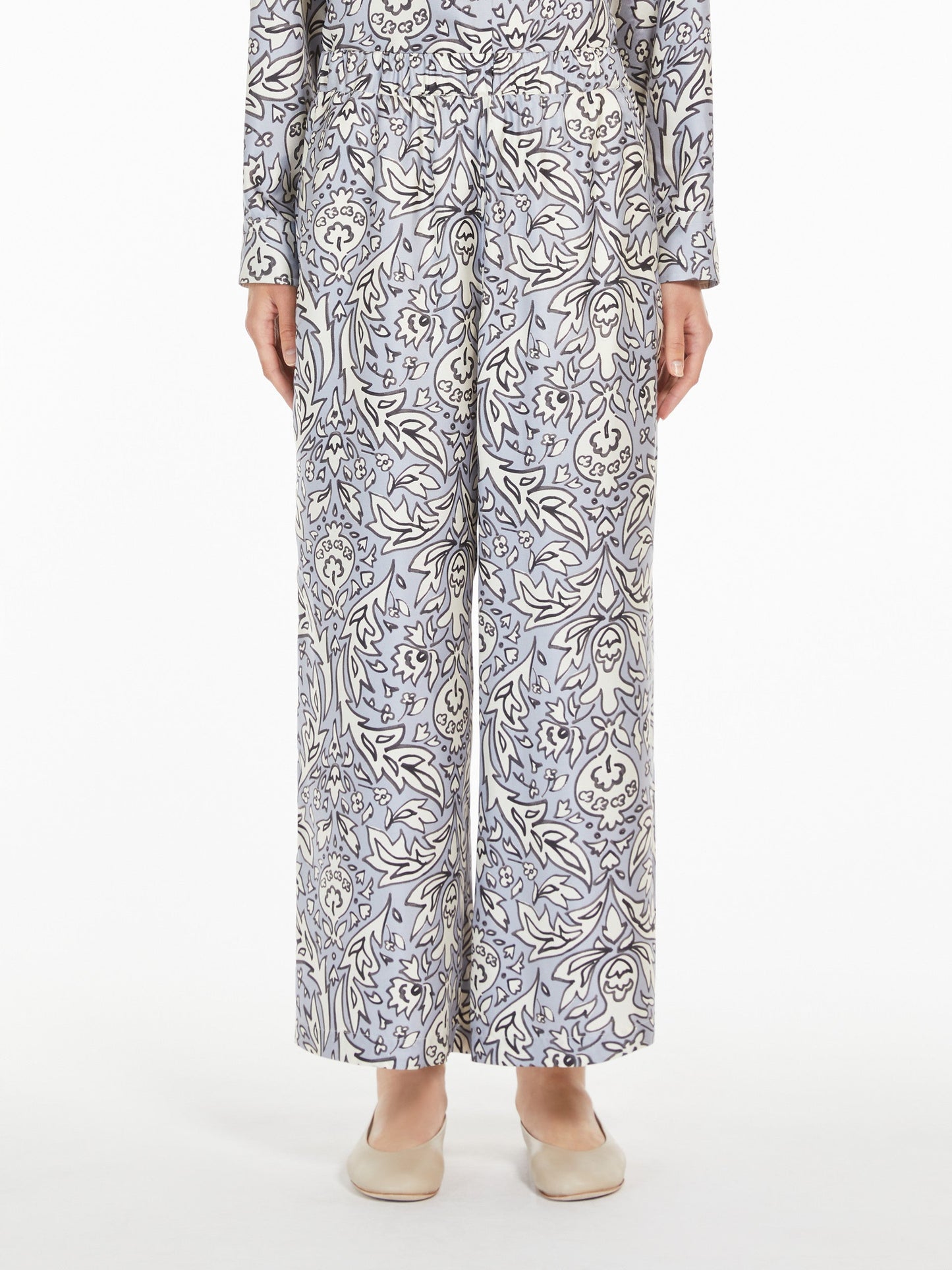 Silk crêpe de Chine trousers