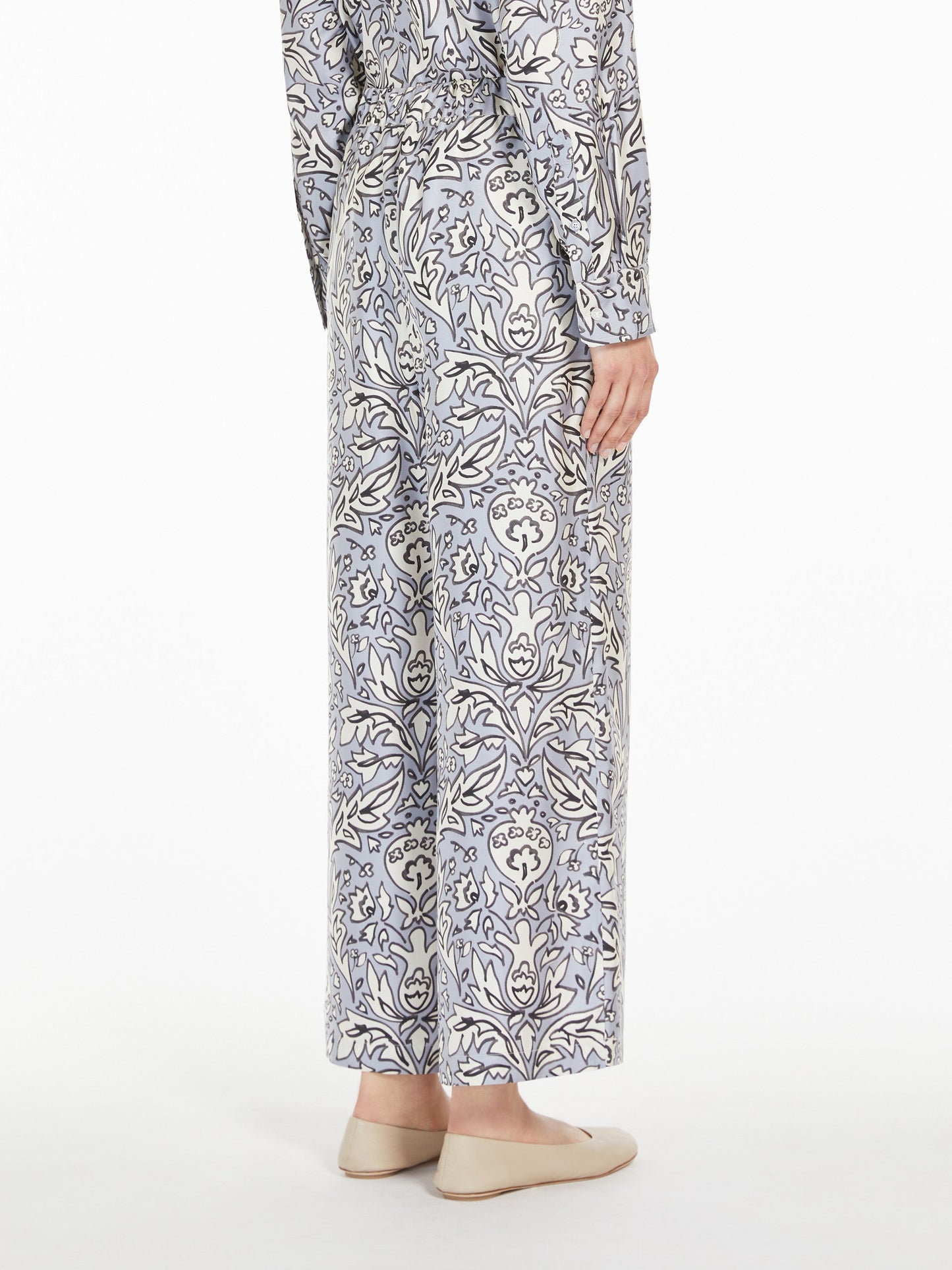 Silk crêpe de Chine trousers