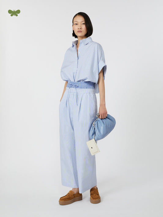 Cotton sateen trousers