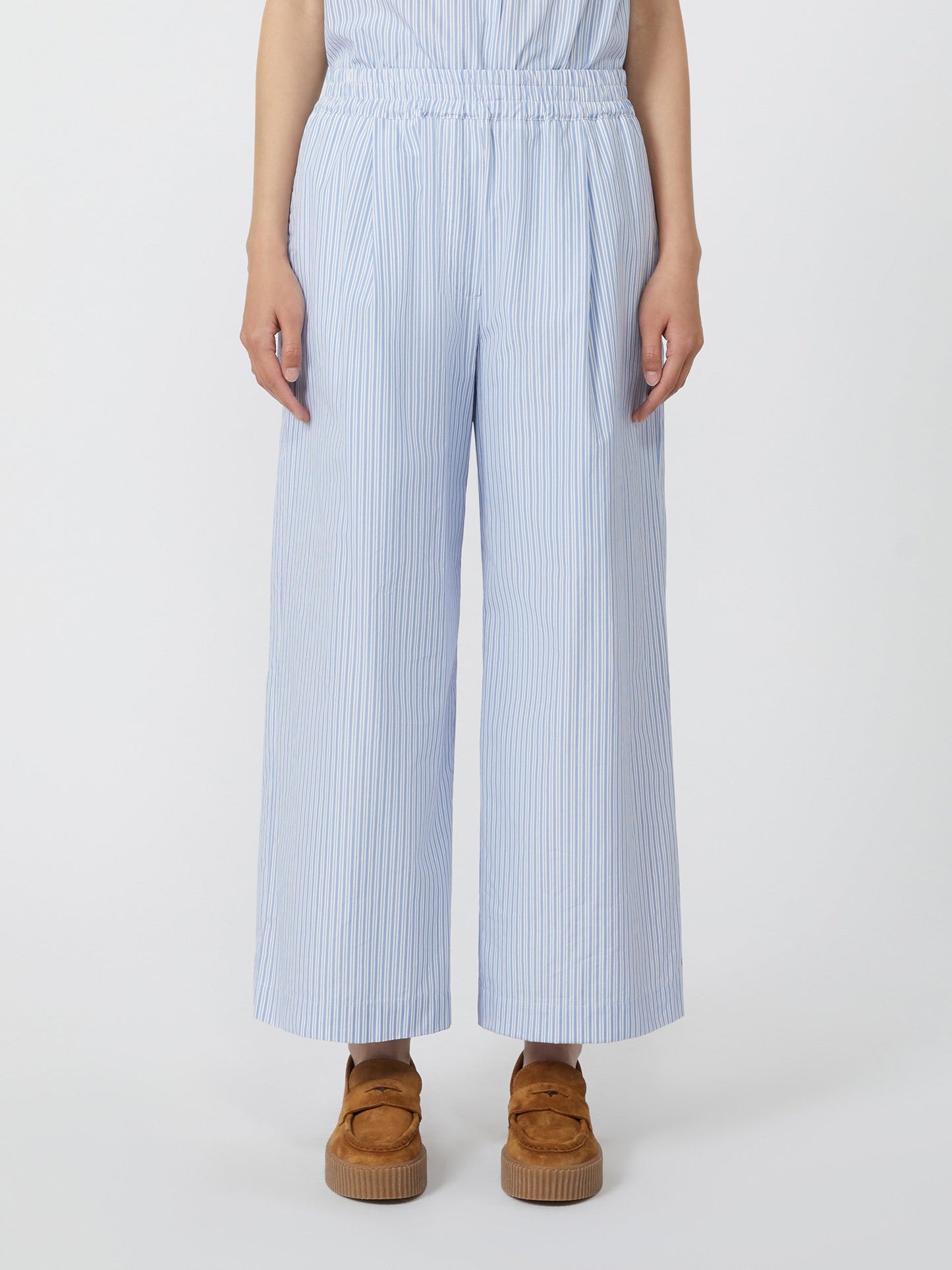 Cotton sateen trousers