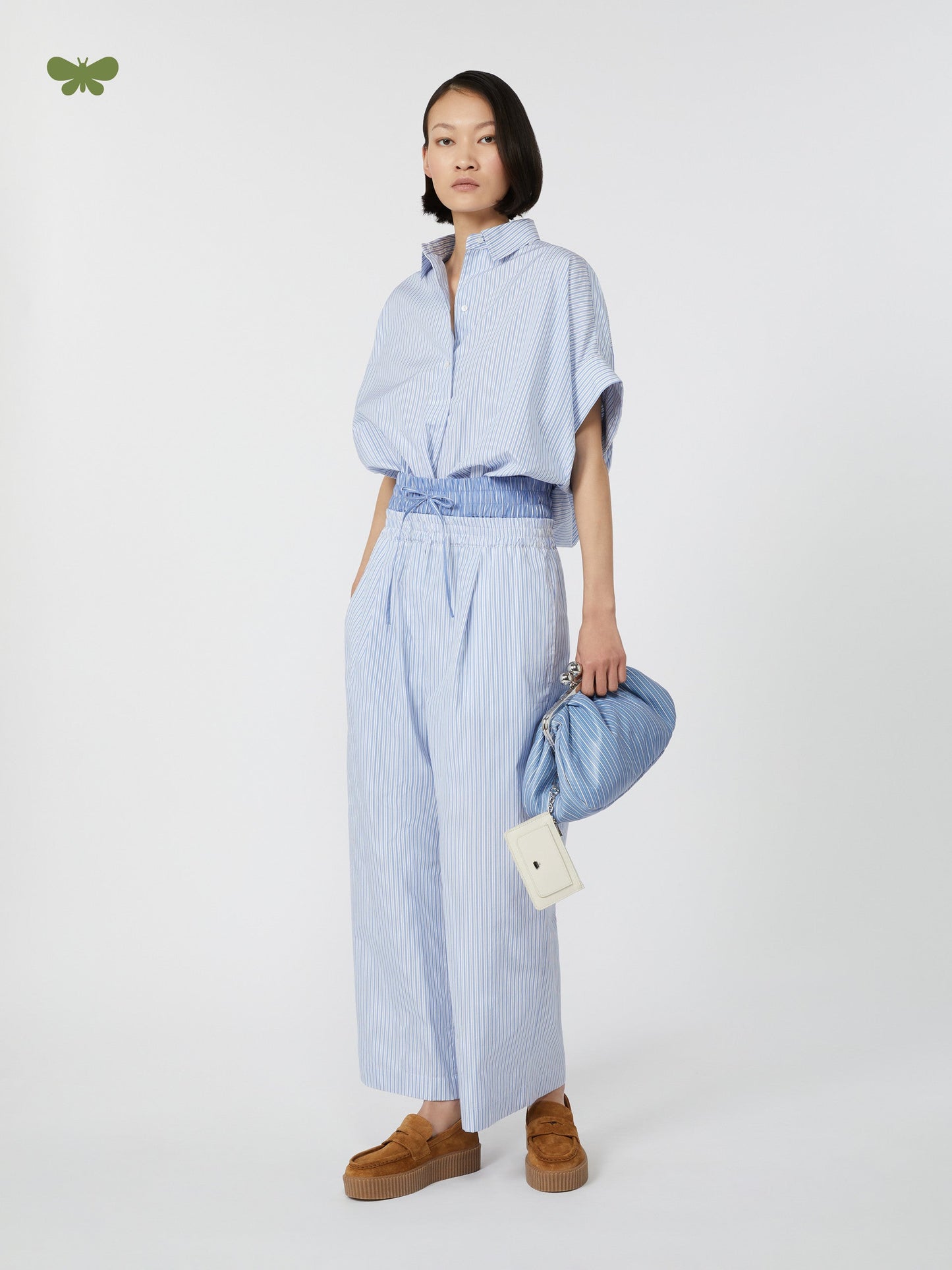 Cotton sateen trousers