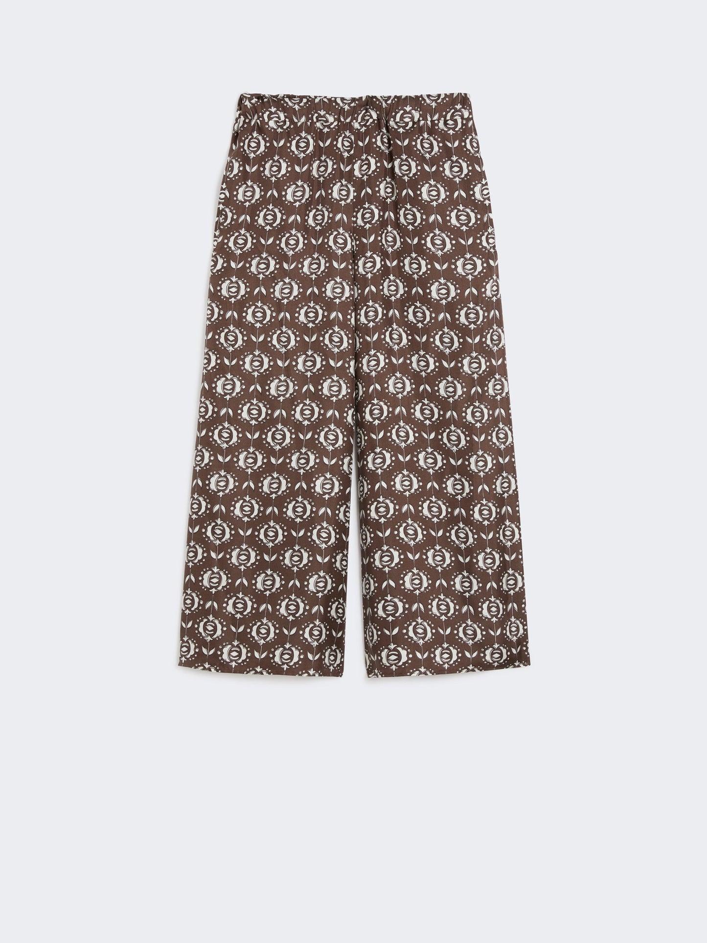Wide-fit silk trousers