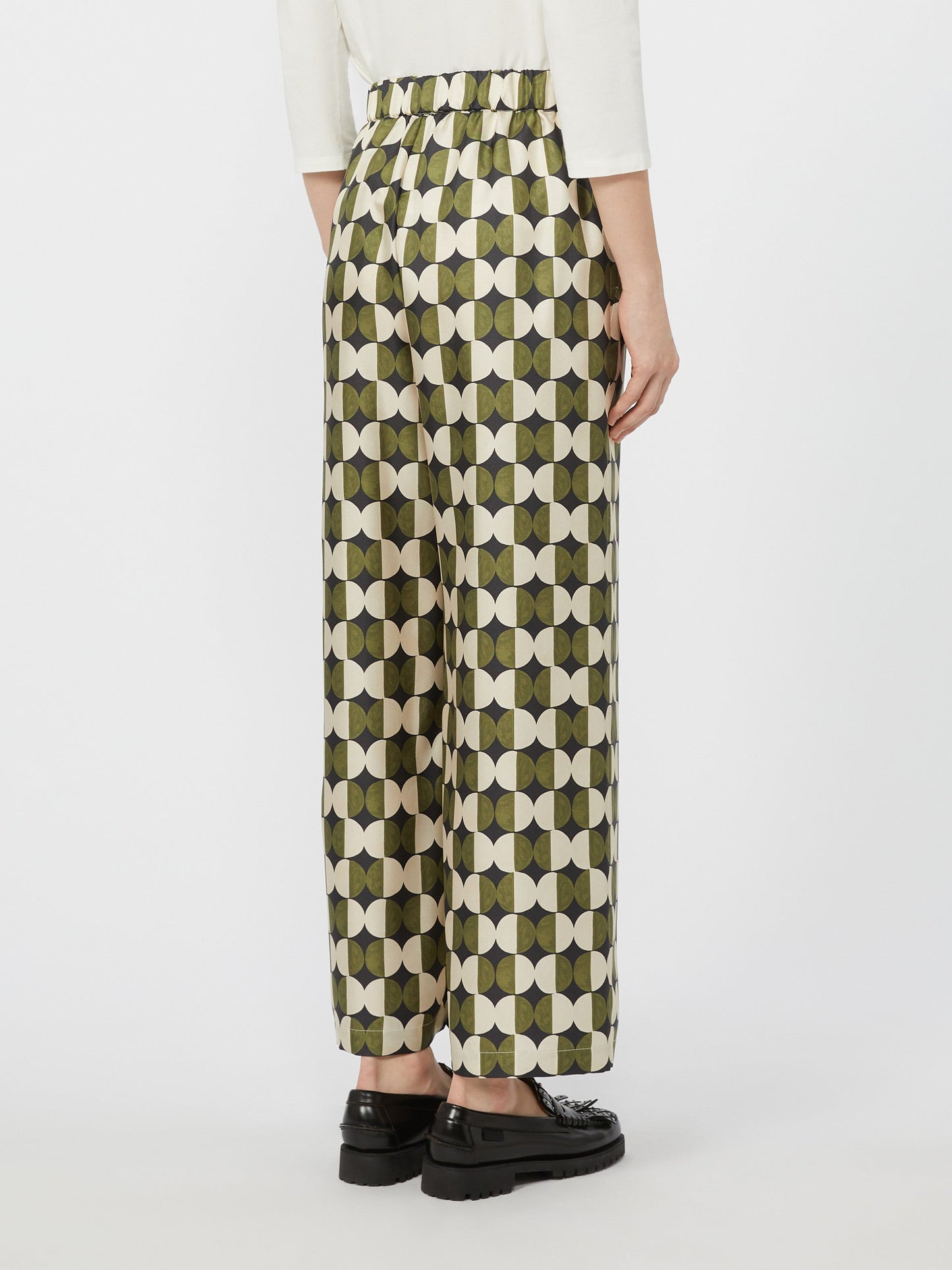 Silk twill trousers