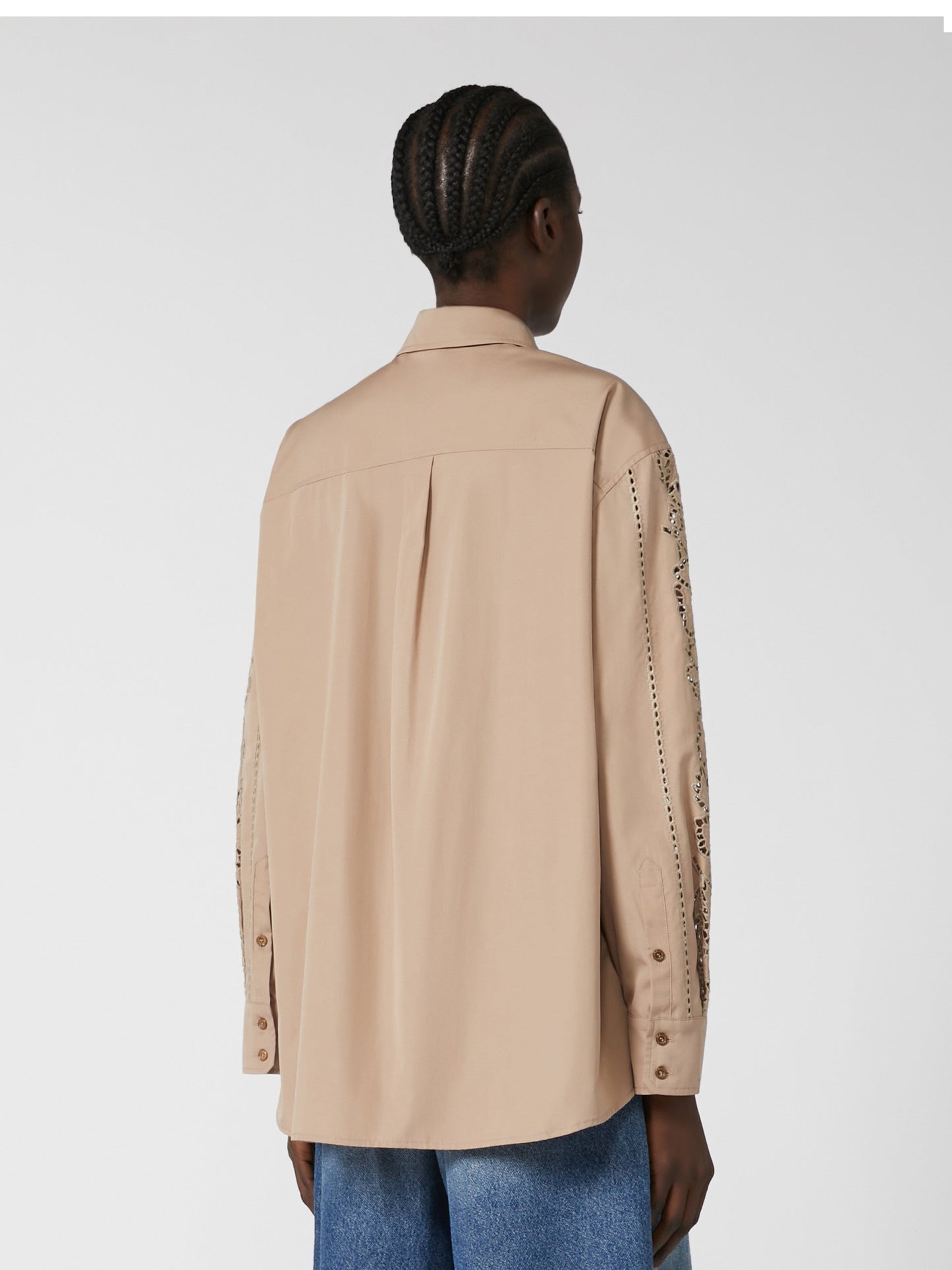 Relaxed-fit embroidered poplin shirt