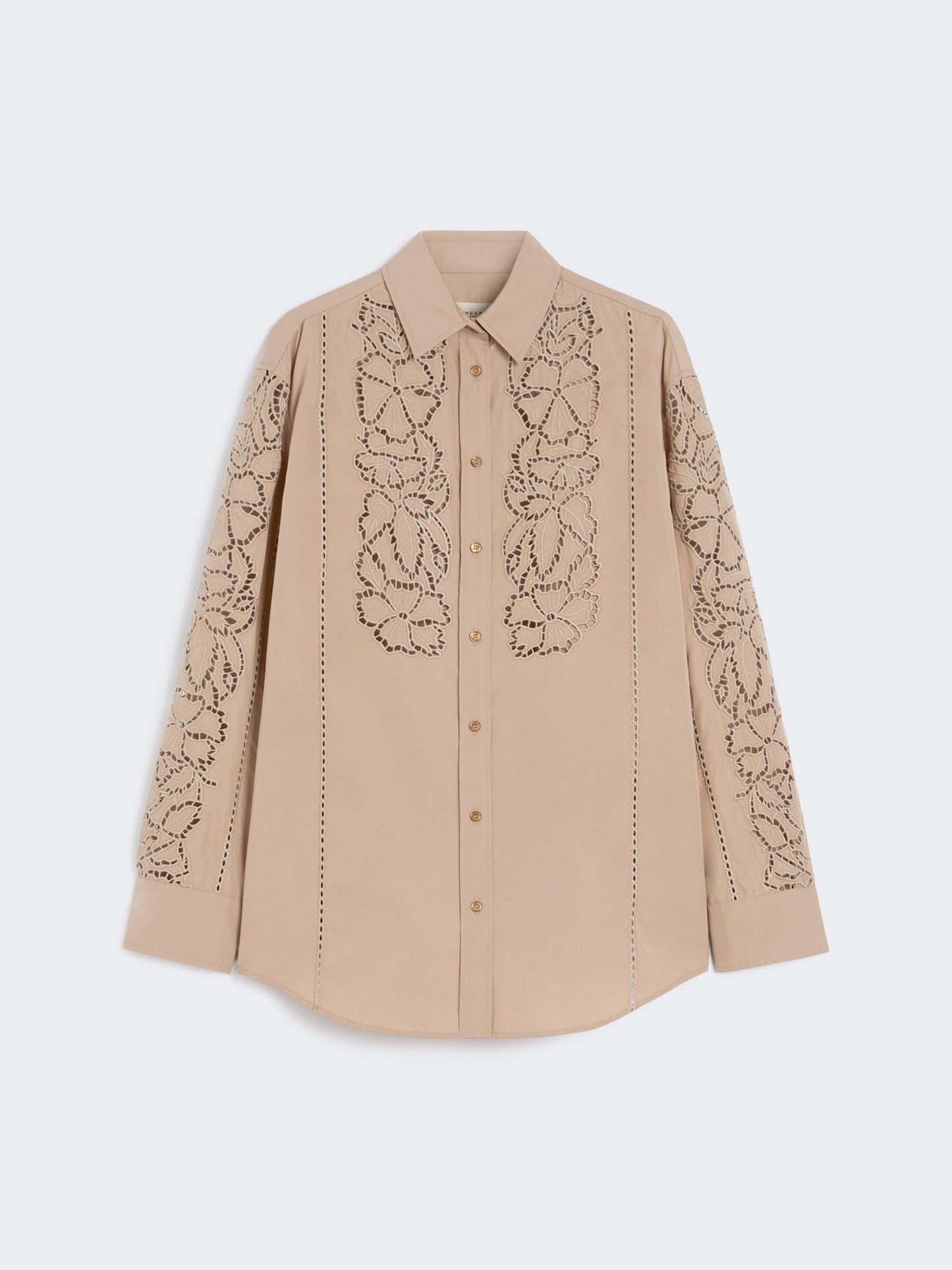 Relaxed-fit embroidered poplin shirt