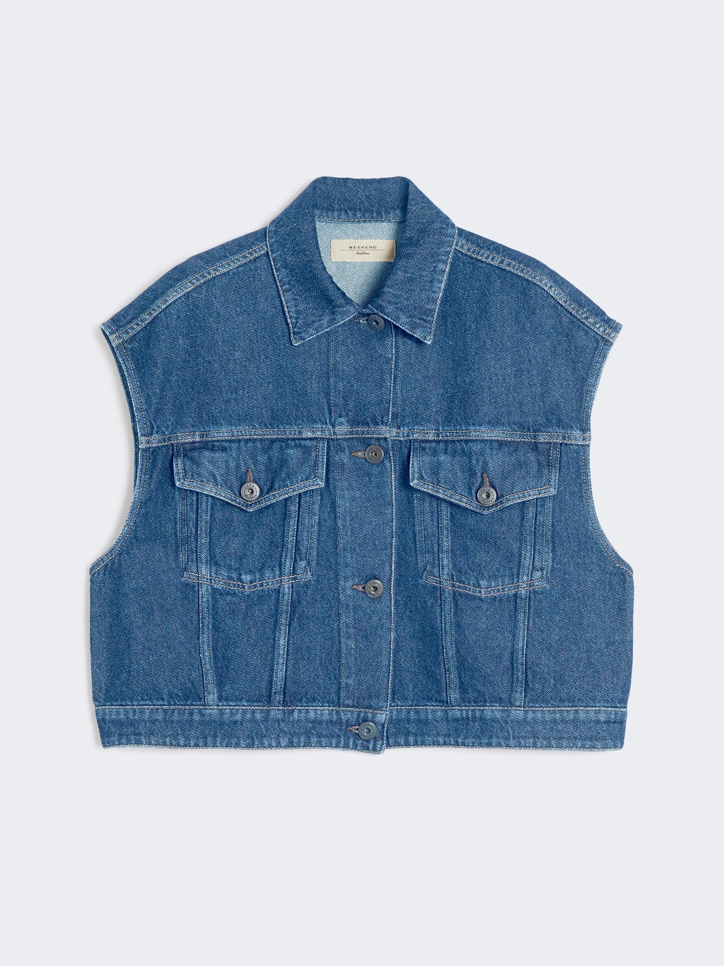 Cotton denim gilet