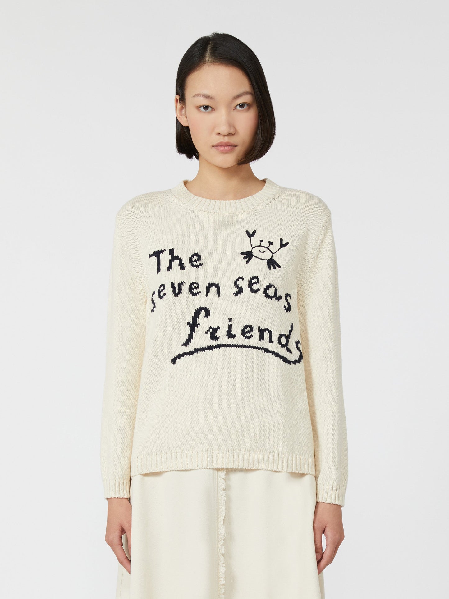 Cotton cordonnet sweater