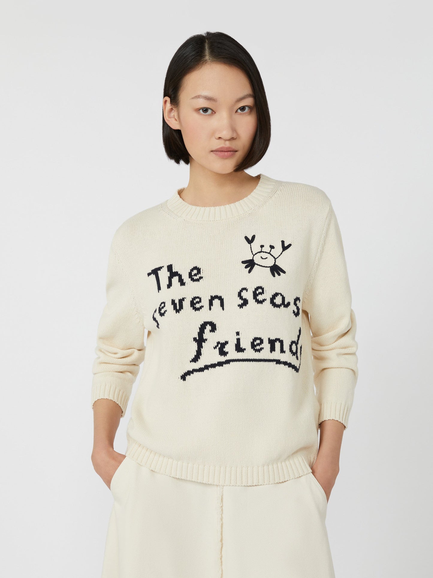 Cotton cordonnet sweater
