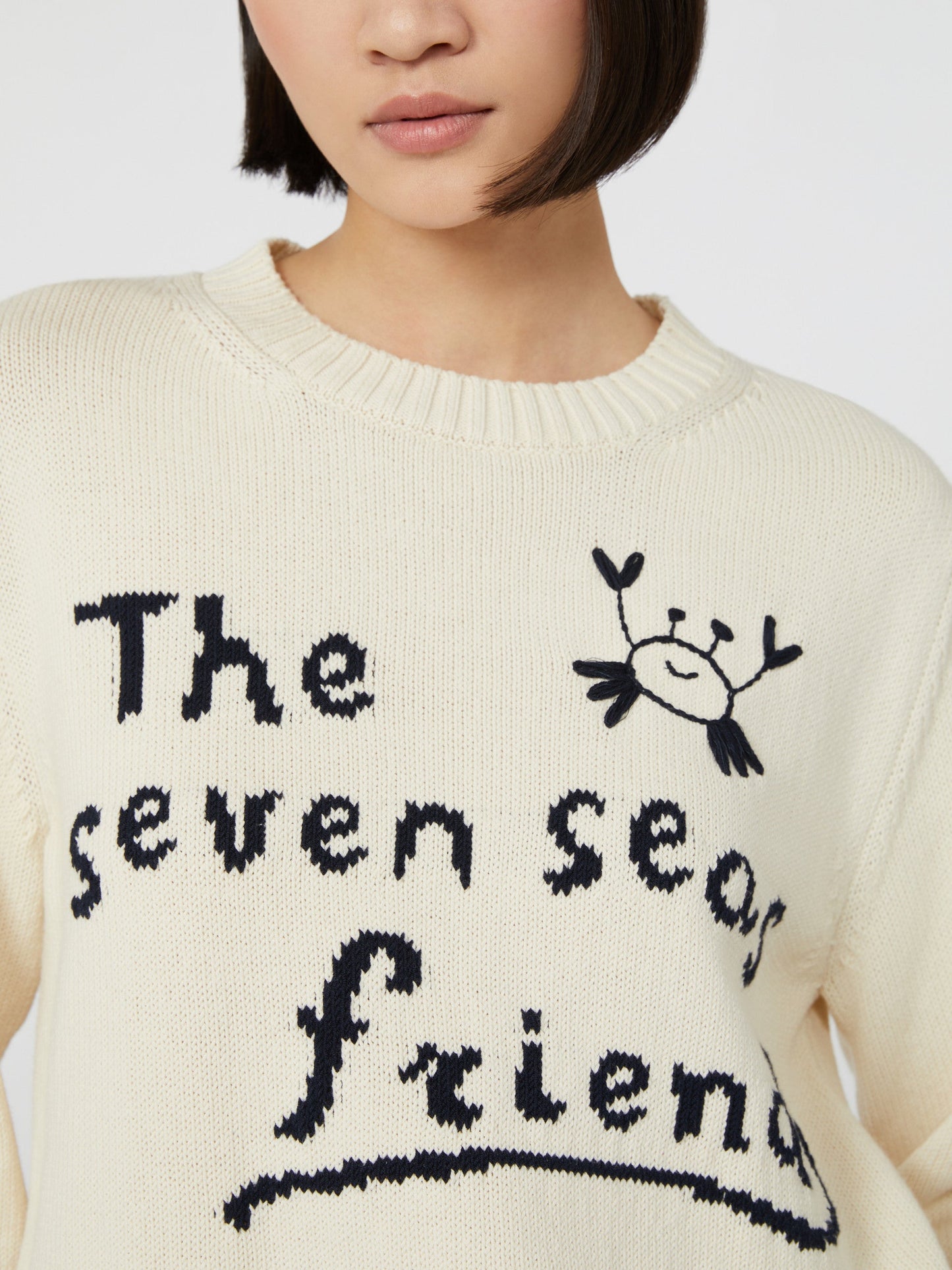 Cotton cordonnet sweater