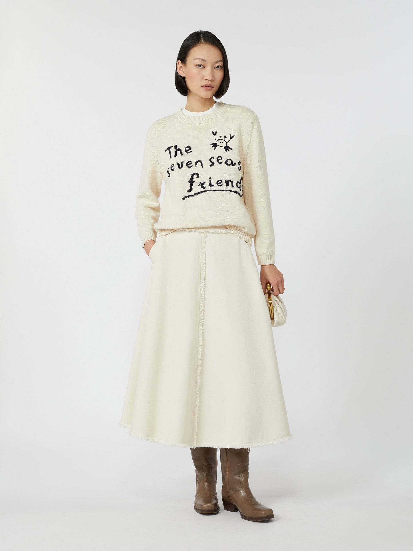 Cotton cordonnet sweater