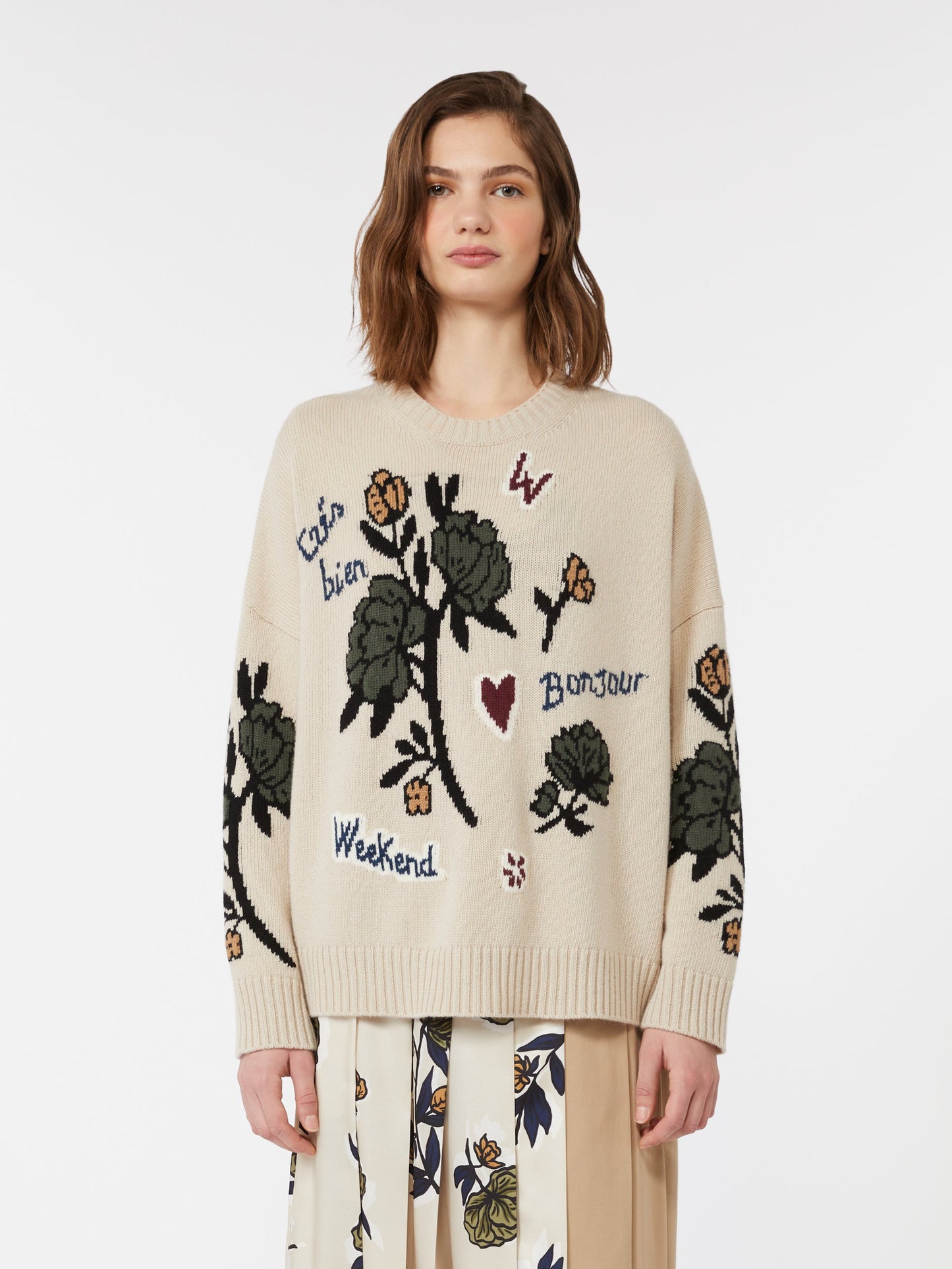 Wool knit oversized jumper