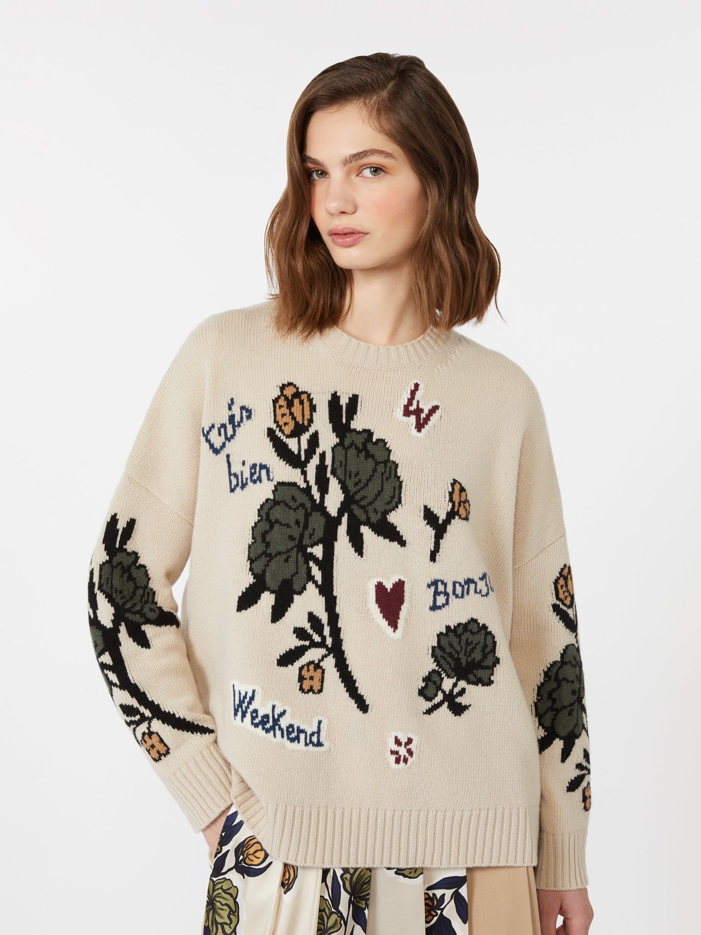 Wool knit oversized jumper