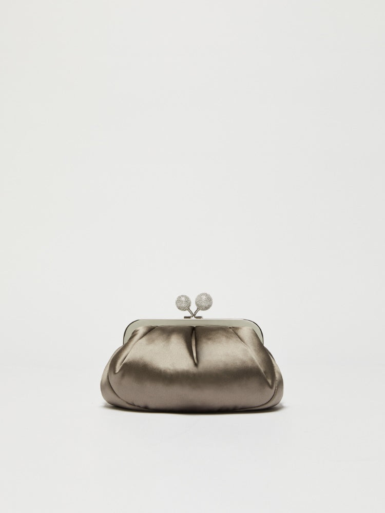 Small satin Pasticcino Bag with rhinestones