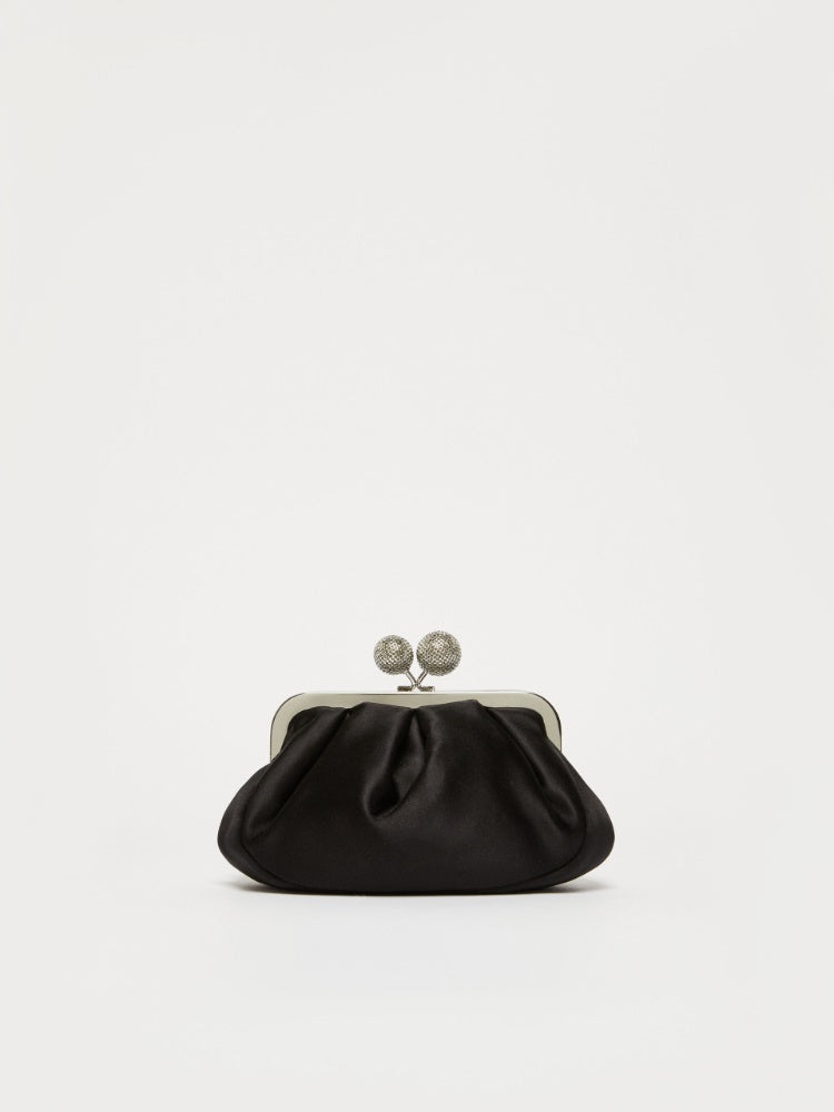 Small satin Pasticcino Bag with rhinestones