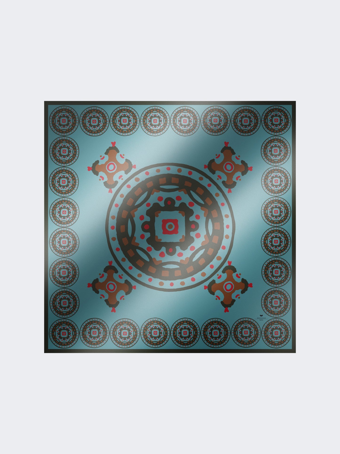 Printed silk pocket square