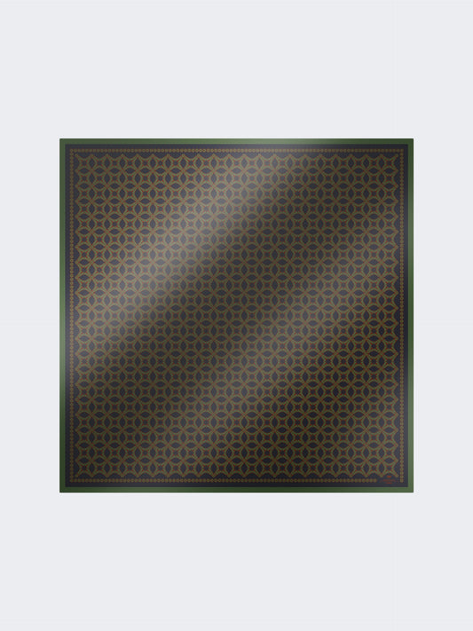 Printed silk twill scarf