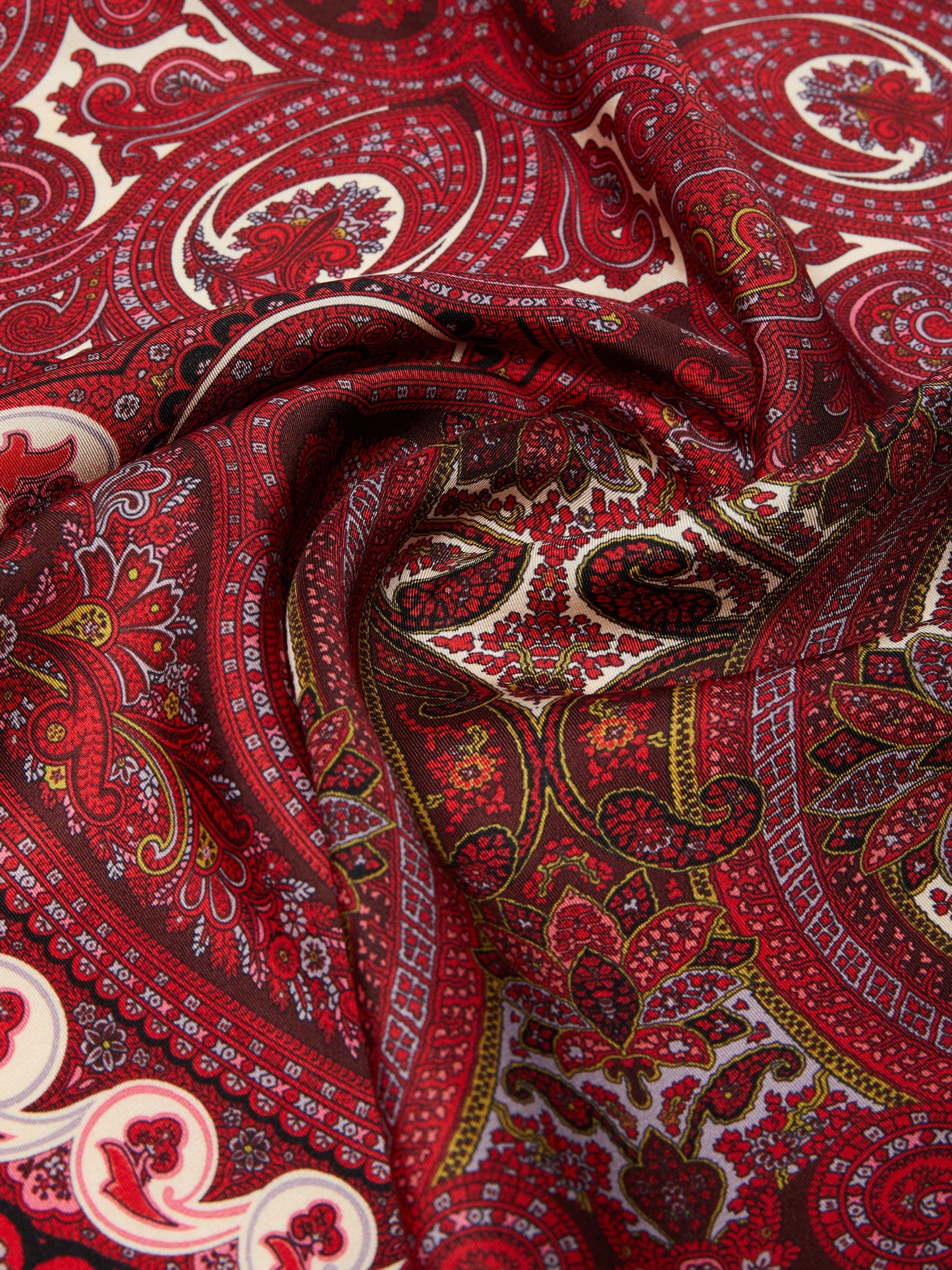 Printed silk twill scarf
