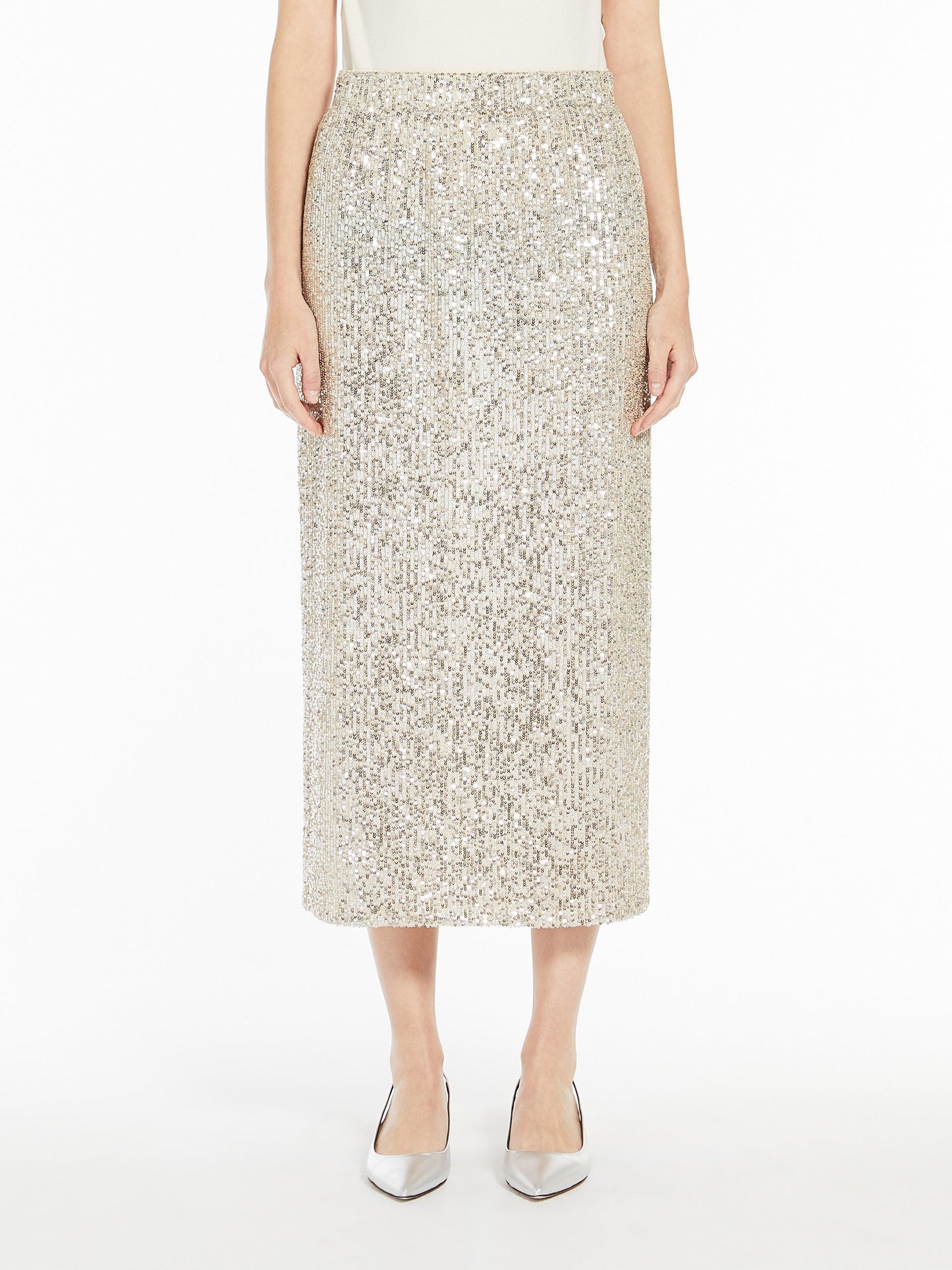 Embroidered tulle skirt
