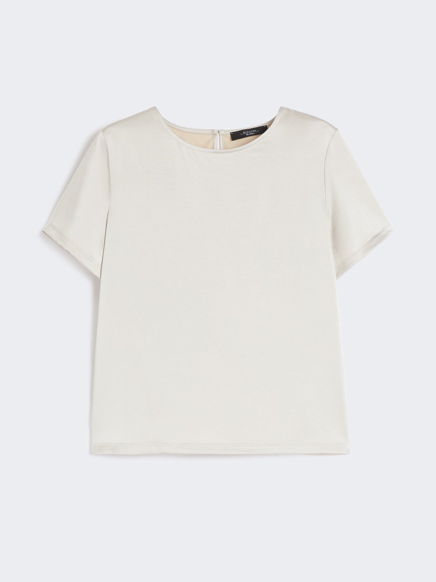Satin and jersey T-shirt