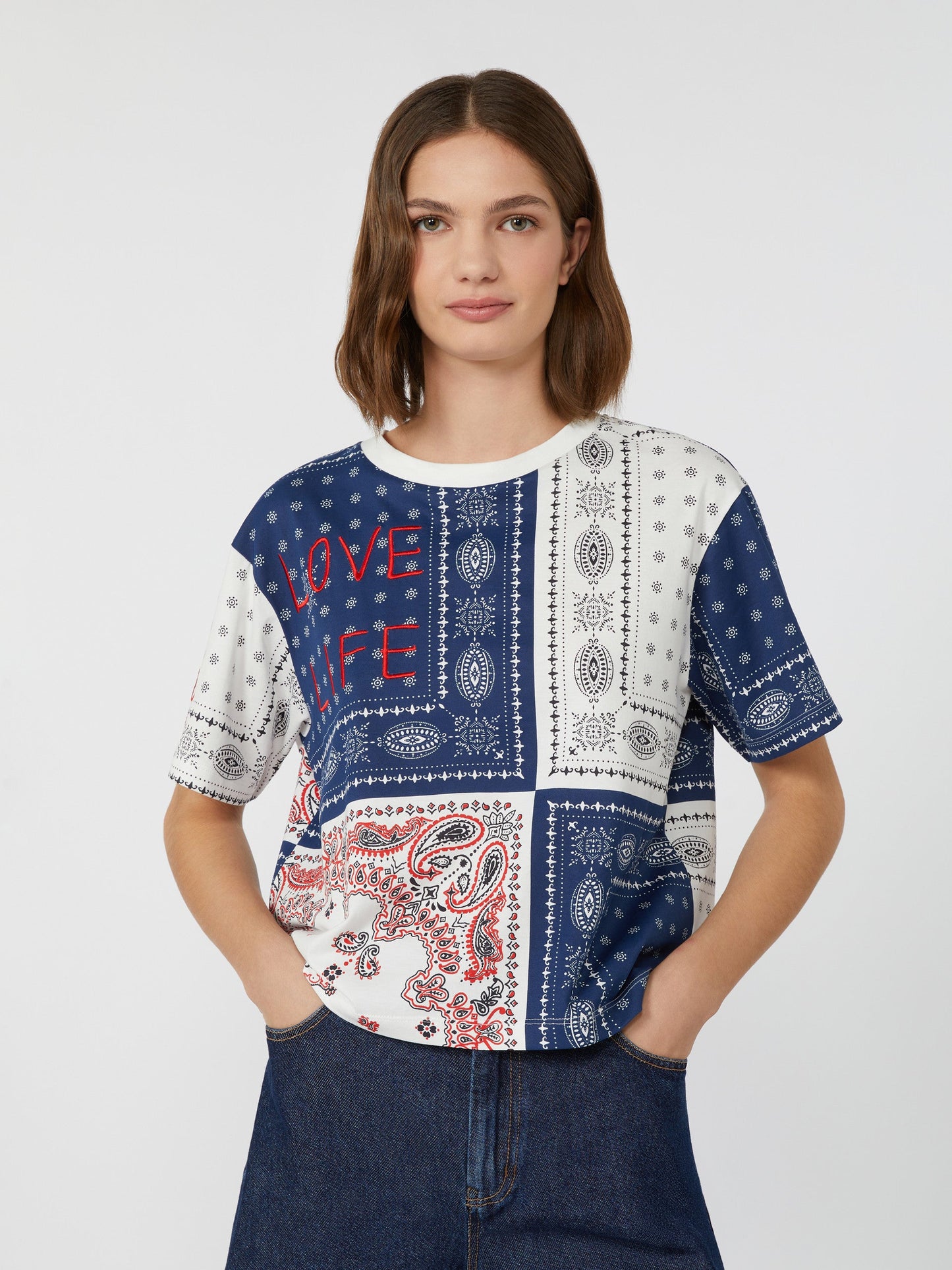 Printed organic cotton T-shirt