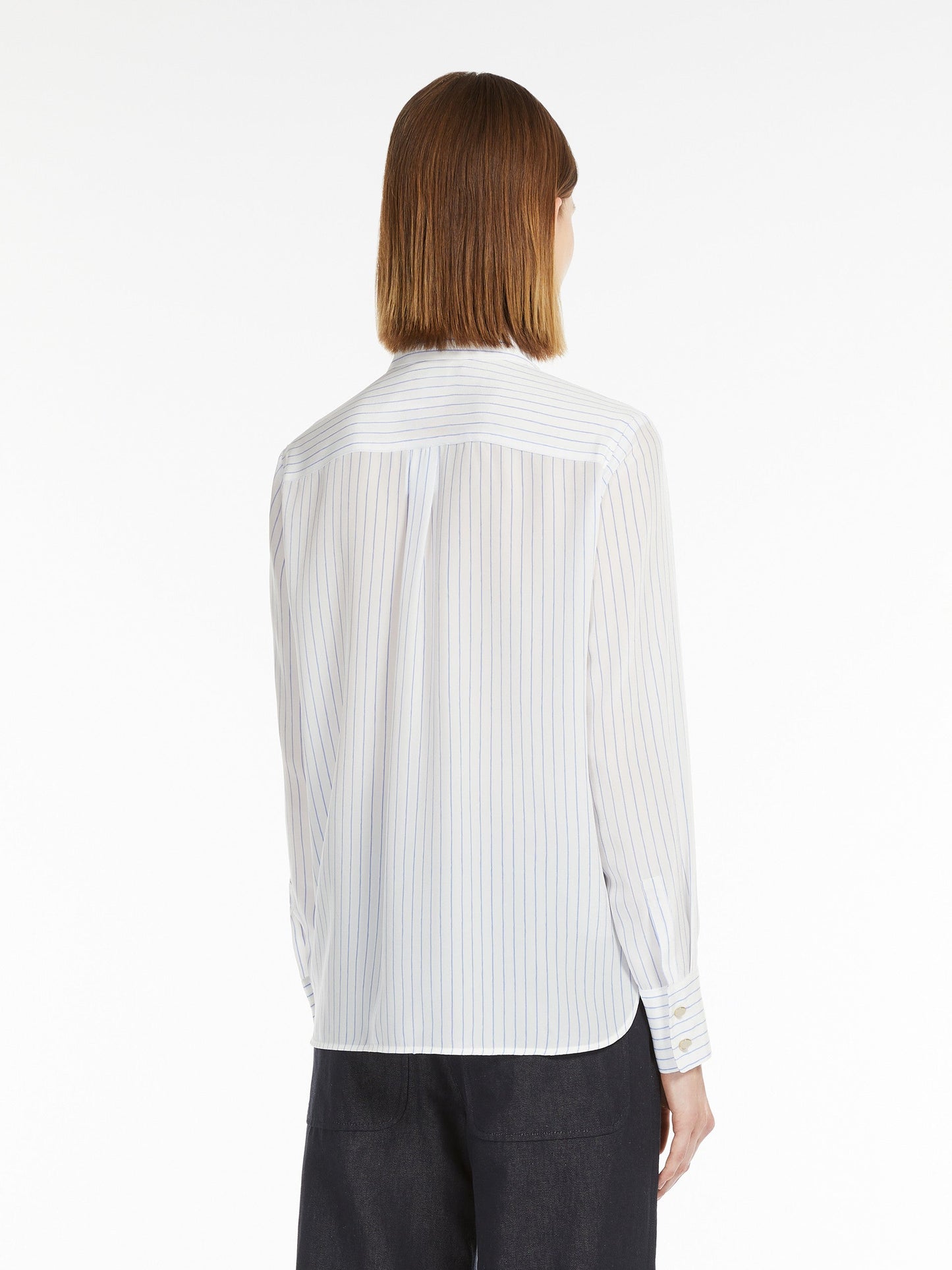 Printed crepe de chine shirt