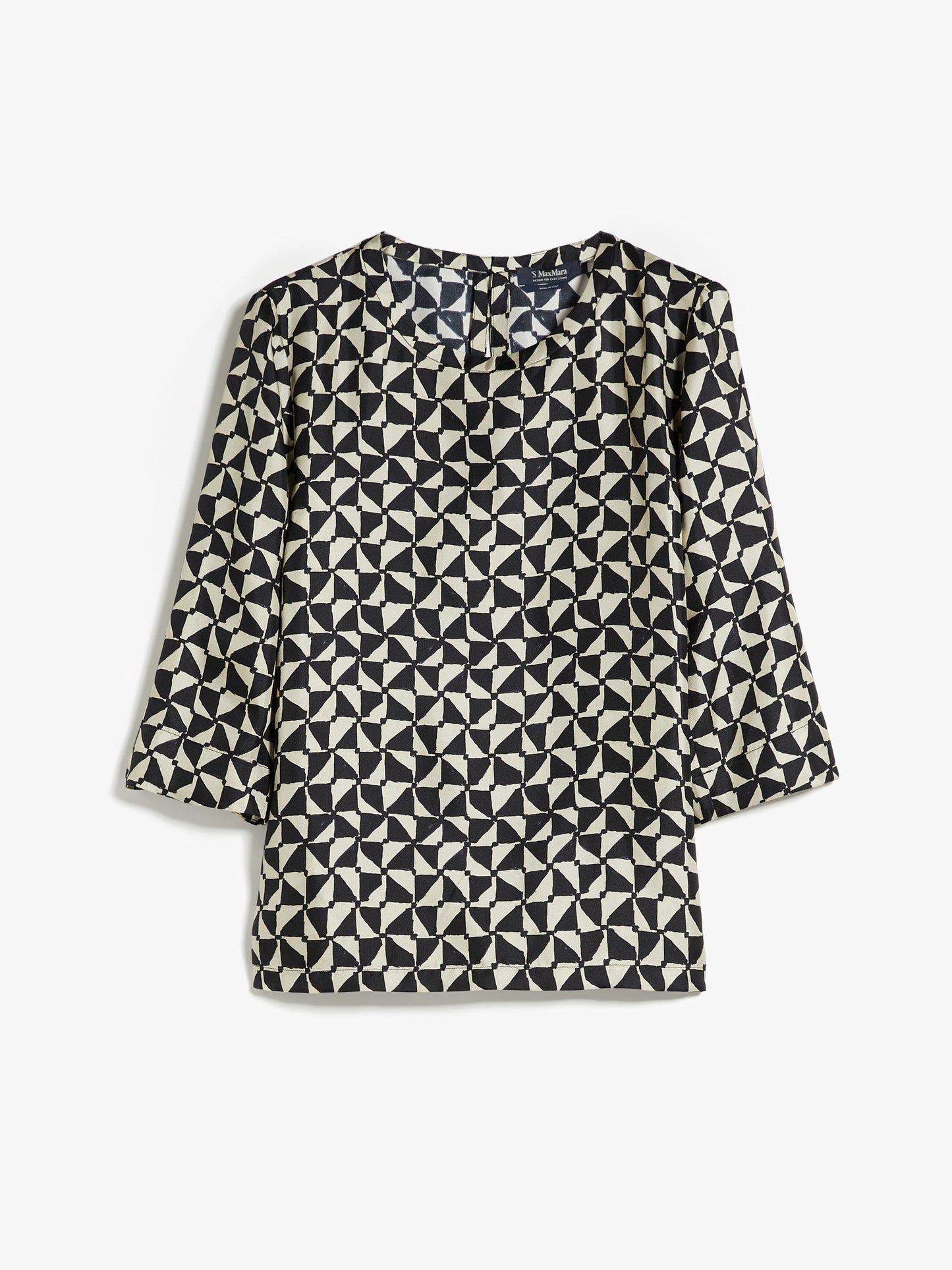 Printed silk blouse