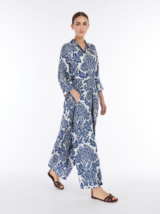 Printed poplin joggers