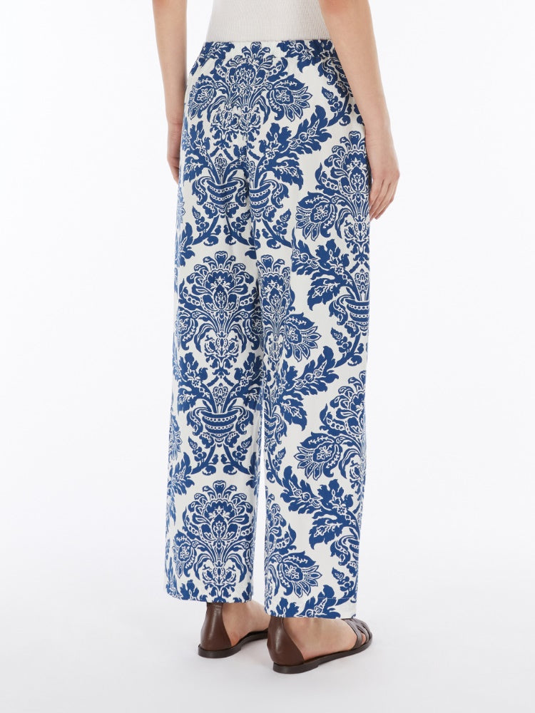 Printed poplin joggers