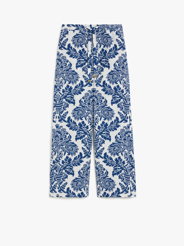 Printed poplin joggers