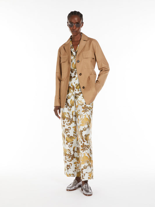 Patterned twill pyjama trousers