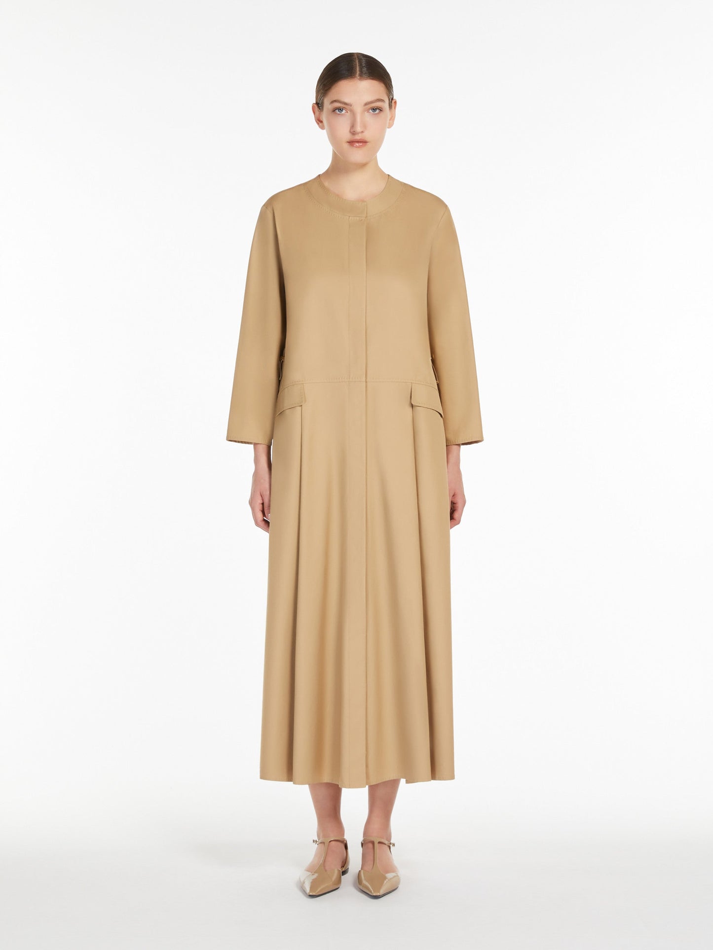 Loose cotton twill dress