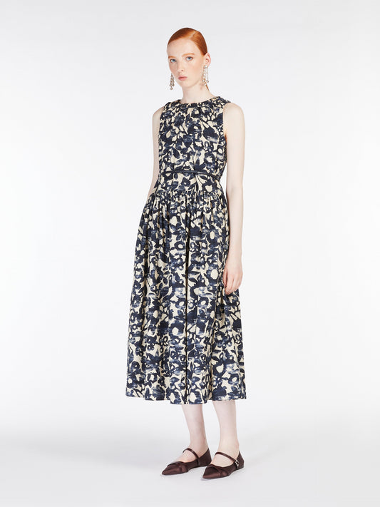 Poplin halterneck dress