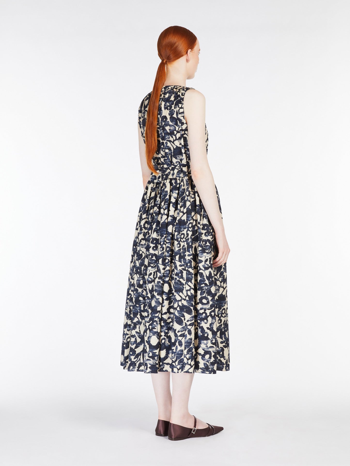 Poplin halterneck dress