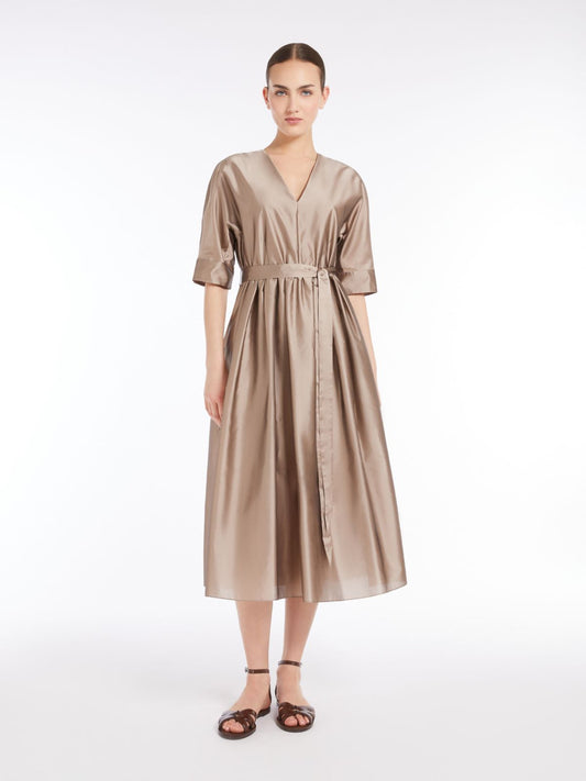 Long silk organza dress