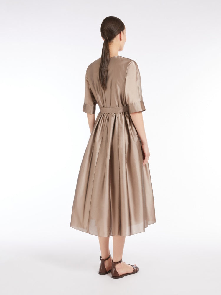 Long silk organza dress