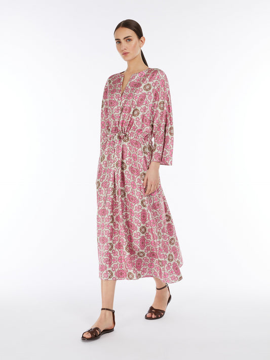 Printed twill dress