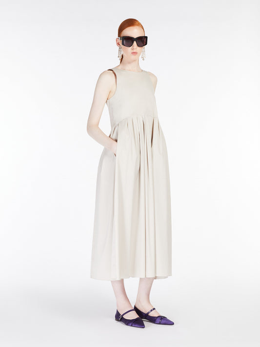 Sleeveless poplin dress