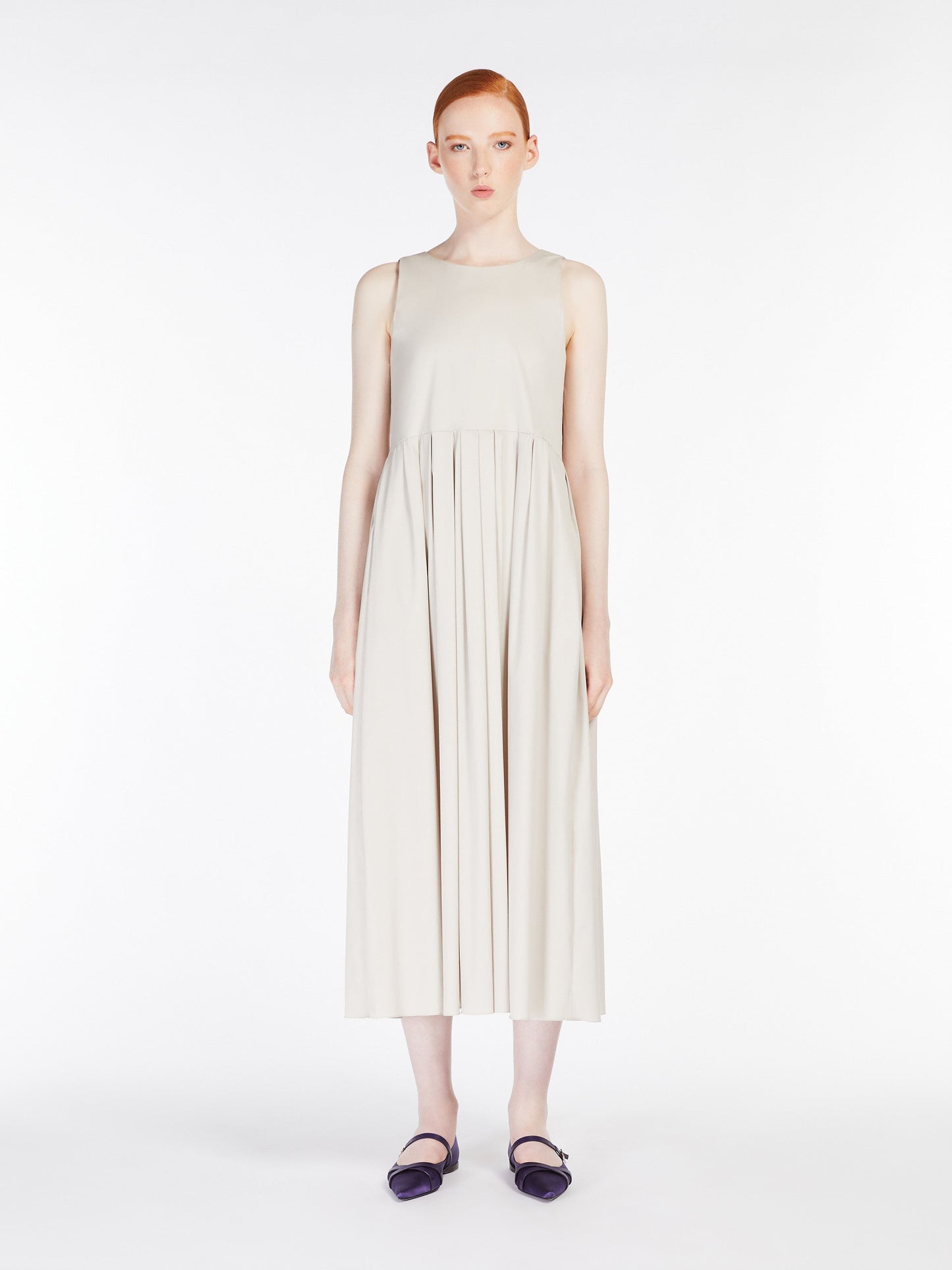 Sleeveless poplin dress