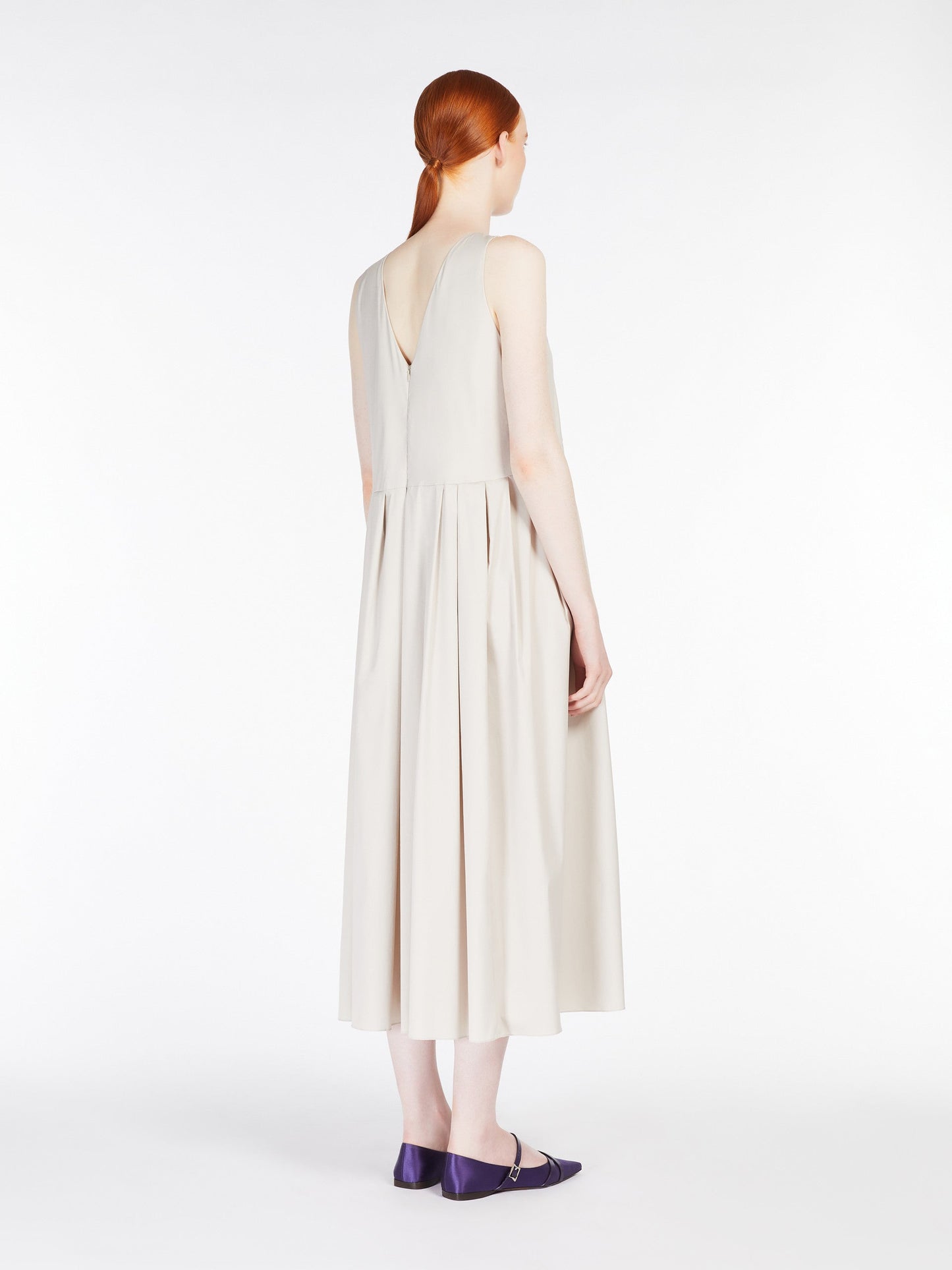 Sleeveless poplin dress