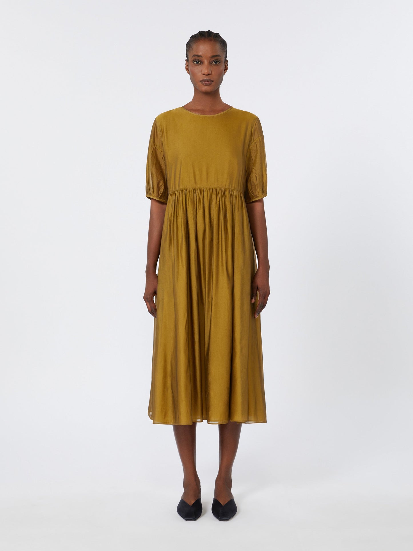 Silk-blend organza dress